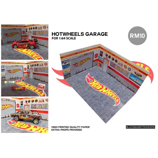 Hot wheels garage store diorama