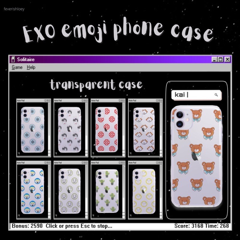 EXO emoji phone case Xiumin Suho Lay Baekhyun Chen Chanyeol