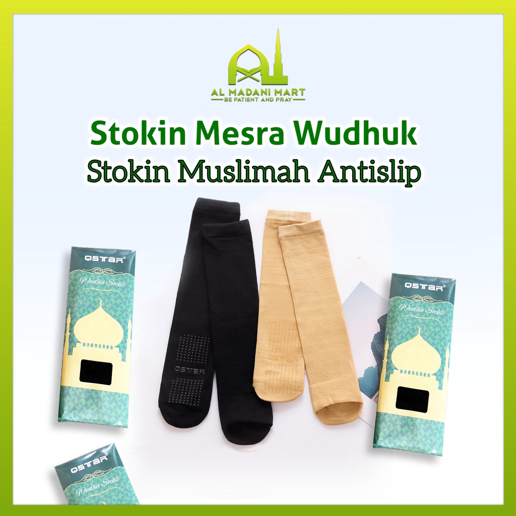 Stokin mesra wudhu muslimah anti slip sarung kaki wuduk haji umrah sock