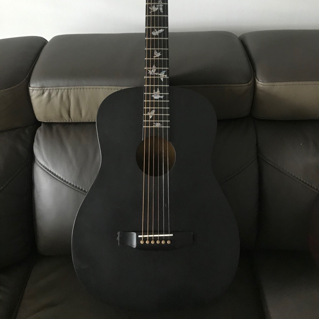 Beginner Guitar pepatung XA black acoustic guitar (bird inlays) Shopee Malaysia