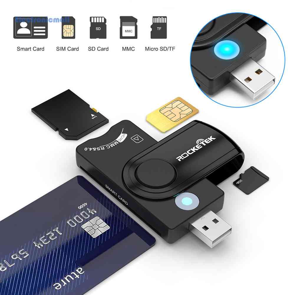 [ElectronicMall01.my] Rocketek CR310 USB 2.0 Smart External Card Reader
