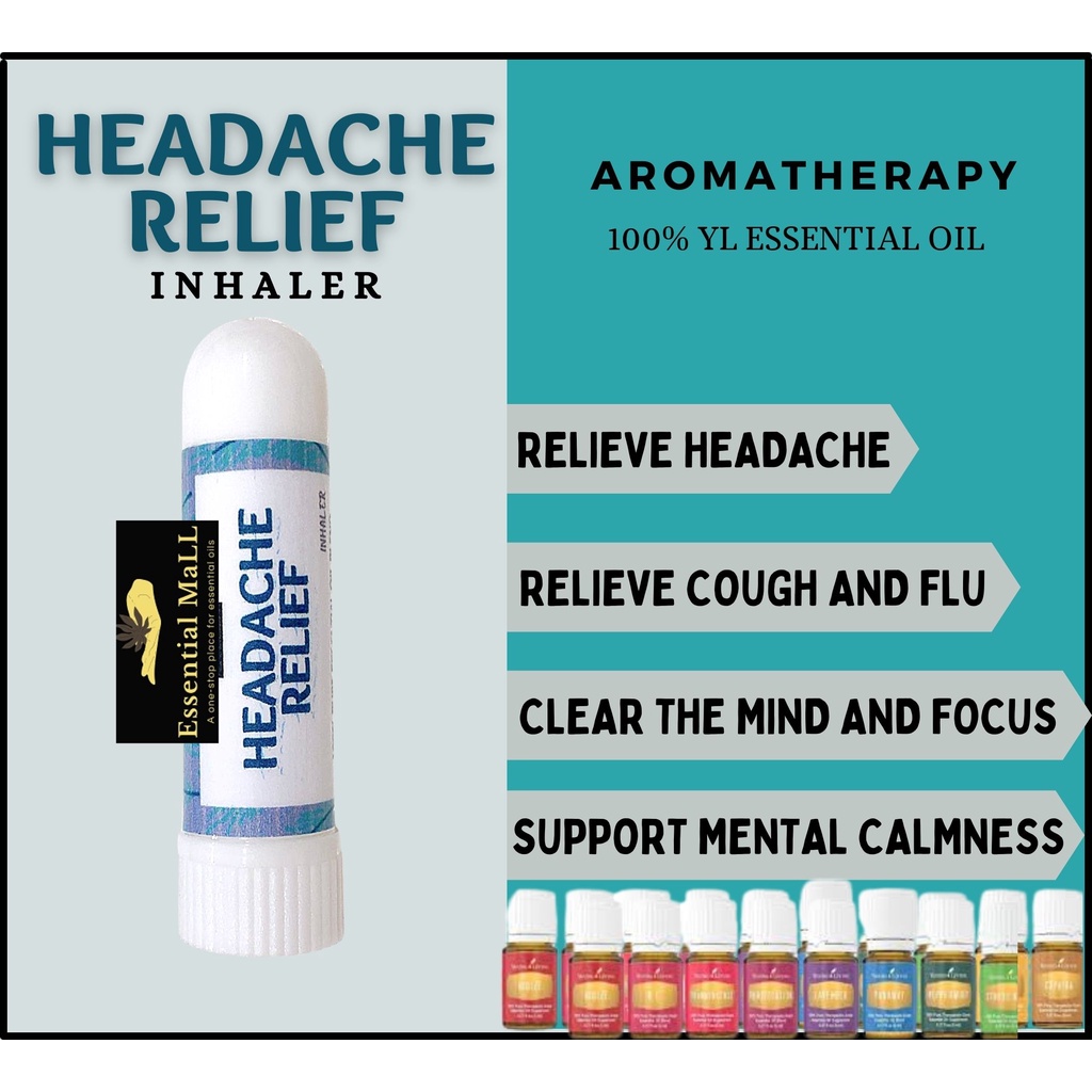 HEADACHE RELIEF Essential Oil Inhaler Migraine , Relieve mental