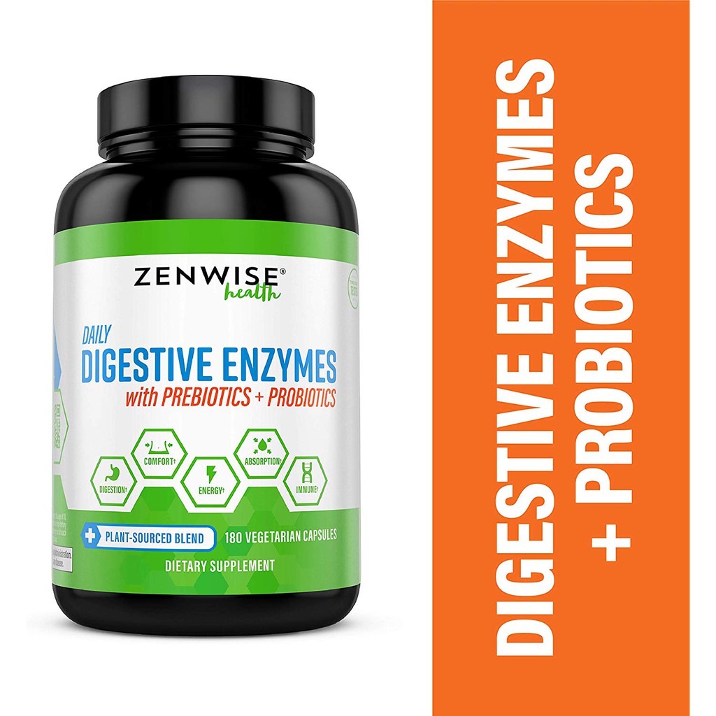 Zenwise Health Digestive Enzymes Plus Prebiotics & Probiotics 180