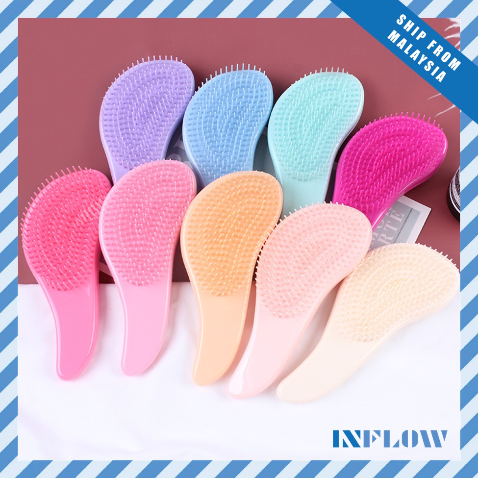 Candy Comb Anti-static Smooth Handle Detangling Hair Comb Sikat Berus ...