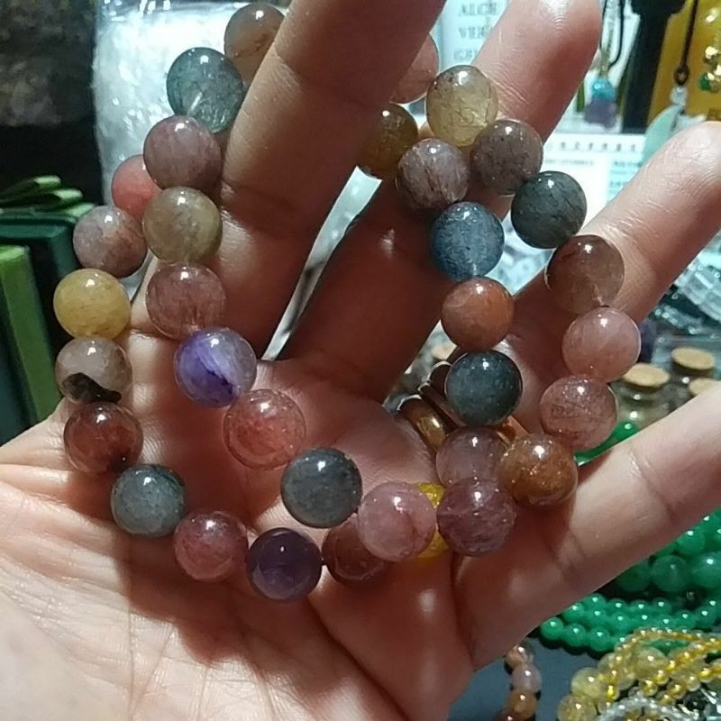 bracelet mix rutile crystal | Shopee Malaysia