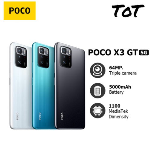 [Original] POCO X3 GT 5G 8GB+128GB/8GB+256GB 67W 6.6'' 120Hz 5000mAh 64MP  Triple - Mi Malaysia Warranty