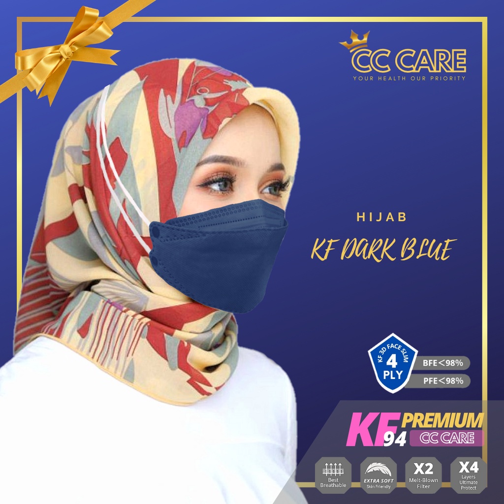 Head loop Face Mask 3D Premium Hijab Earloop BFE 9598 Adult