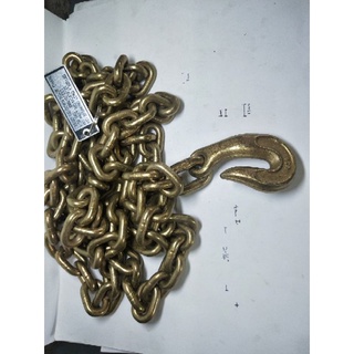 CHAIN HOOK SET TIE DOWN HOOK CHAIN G80 8mm x9feet 5/16” alloy chain car  body repair hook rantai tarik body towing chain