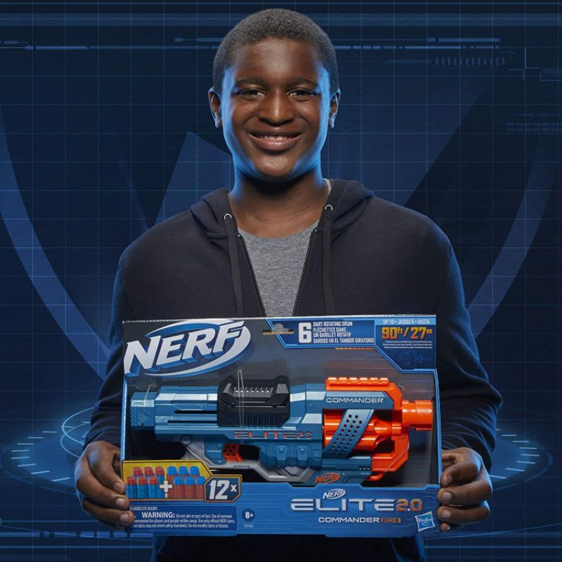 Australia 🇦🇺 Hasbro NERF Elite 2.0 Commander RD-6 Blaster 12 Official ...