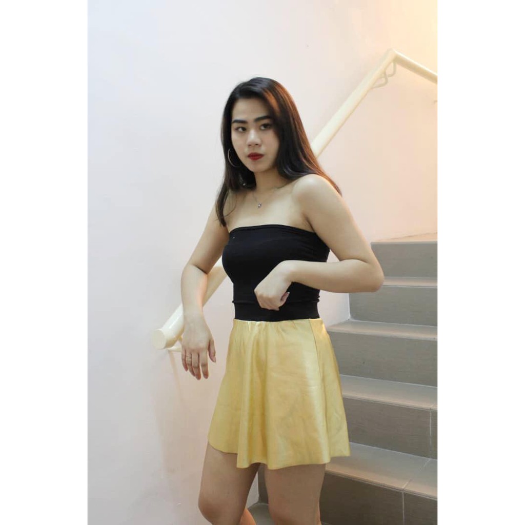 Korean Style Gold Mini Skirt