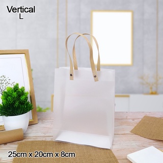 Clear Gift Bag with Handle Transparent Tote Bag PVC Wedding Gift Handbags  Party Distributions Bags Ins Flower Packaging Bag