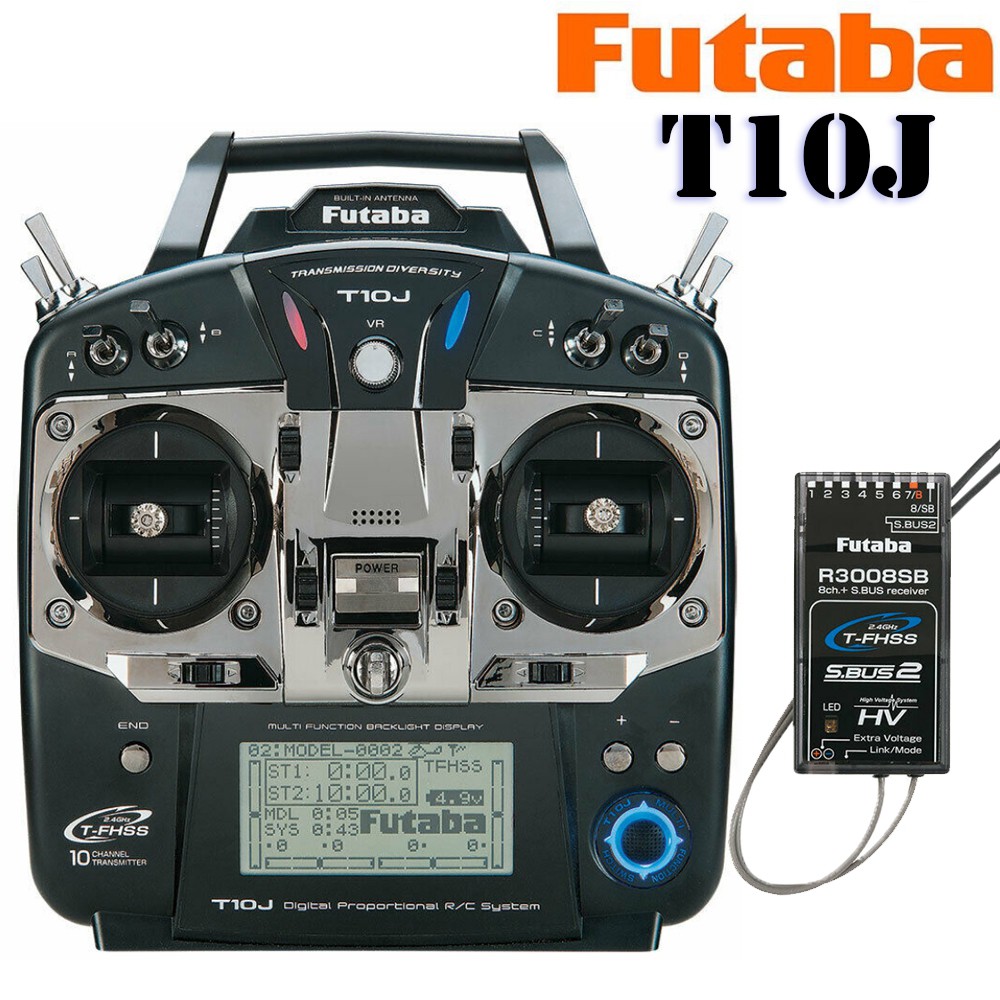 Futaba T10J 10-Channel 2.4GHz Computer Radio System With R3008SB