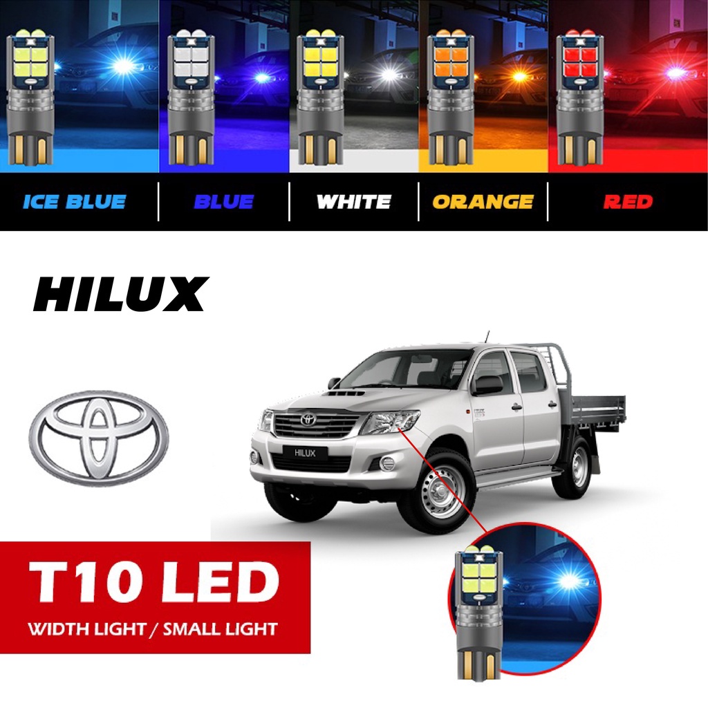 1PC Toyota Hilux T10/W5W Bulb Small Headlight, Dome Light, Car Boot
