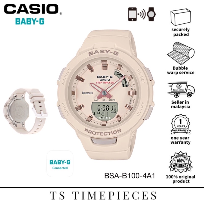 CASIO Baby-G G-Squad Bluetooth Series BSA-B100 and BSA-B100-4A1