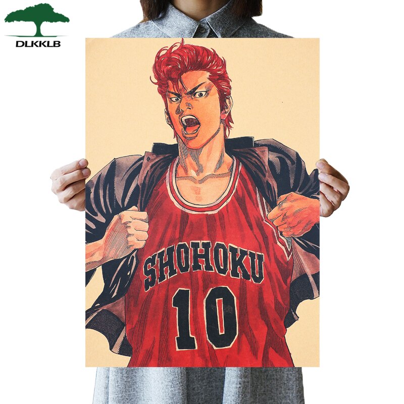 DLKKLB Classic Anime Movie SLAM DUNK Poster Vintage Basketball Home ...