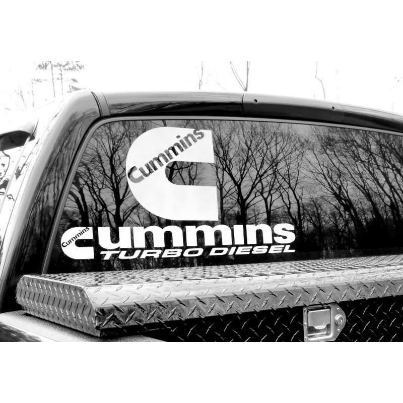 DECALS STICKERS FOR Cummins TURBO DIESEL Power Ram Rear Window 4x4 ...