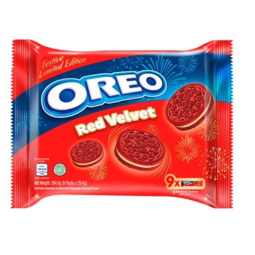 LIMITED EDITION : OREO Red Velvet Paling SEDAP (9 packs x 28.5g ...