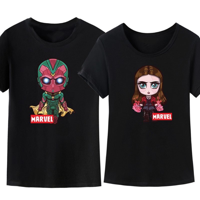 Premium quality superhero 100 cotton marvel avengers DC Comic casual graphic couple T shirt Top Tees 03