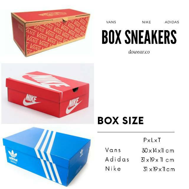 Shoe on sale box size