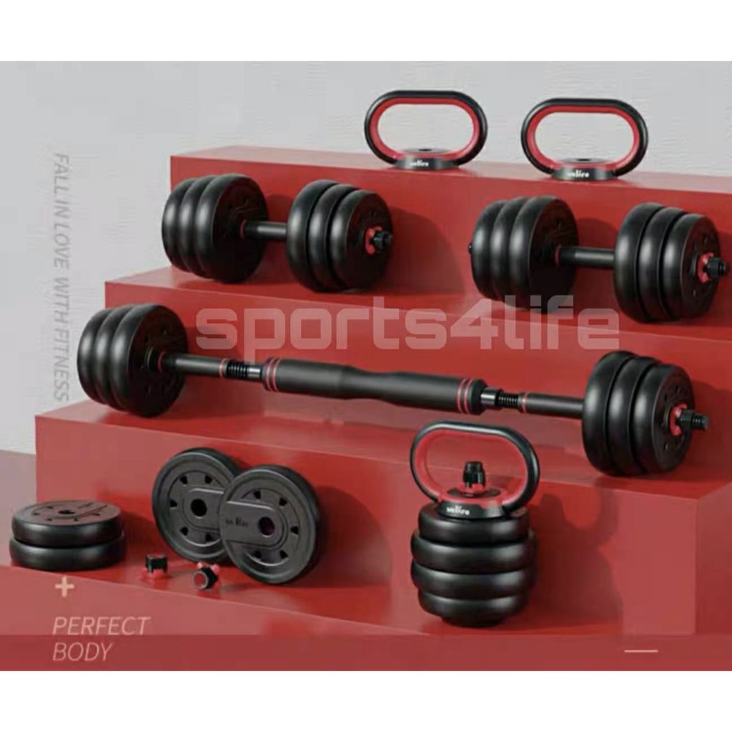 All in One Barbell Dumbbell/BarBell/KettleBell Set 30kg (can use as
