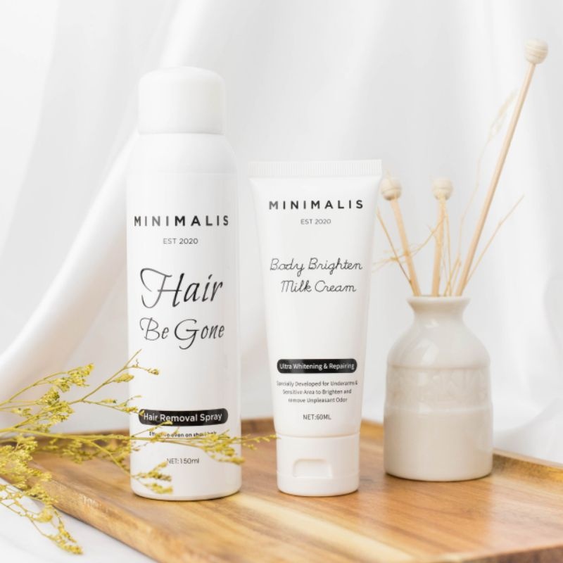 Minimalis Hair Be Gone Spray - Hair Removal &amp; Body Brightening Milk ...