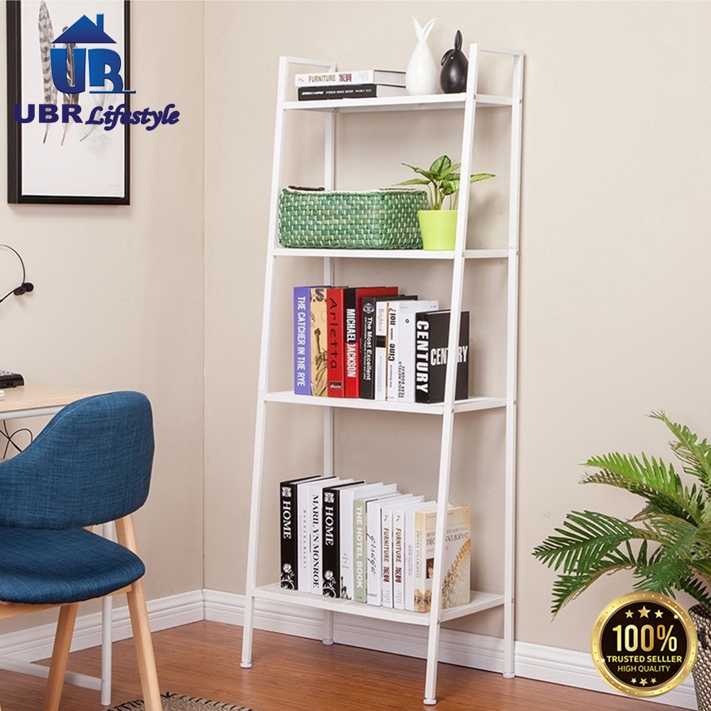 Modern 4-Tier Storage Rack Living Room Corner Shelf Trapezoidal Lerberg ...