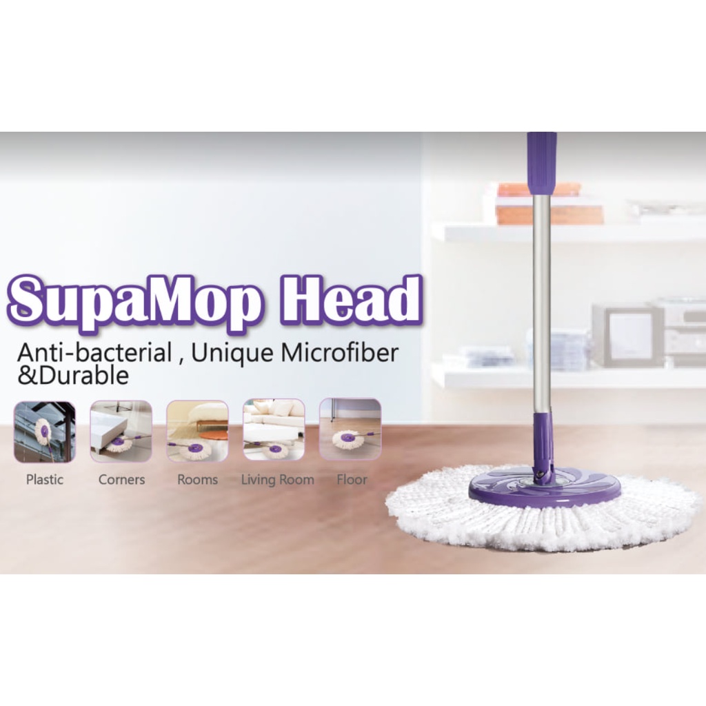 Ready Stock Taihoyo Handymop Supamop Hand Spin Mop with Mop Head ...
