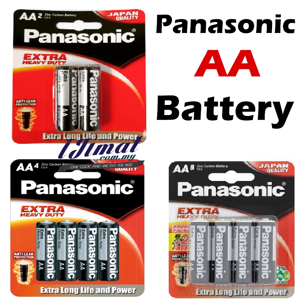 Panasonic AA Size Battery Extra Heavy Duty Bateri AA UM-3SHD/2B 2pcs ...