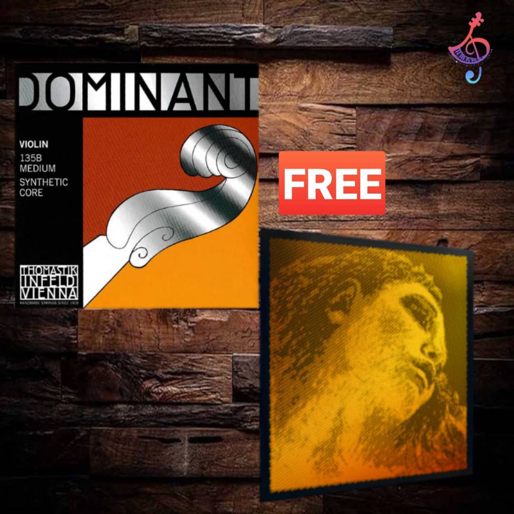 DOMINANT VIOLIN STRING 1 SET FREE EVAH PIRAZZI GOLD E STRING 1 UNITBIG