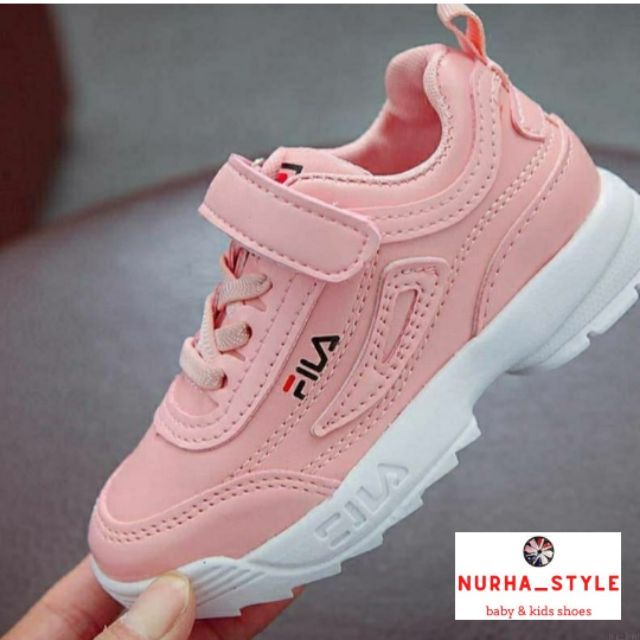 Kasut fila shop pink