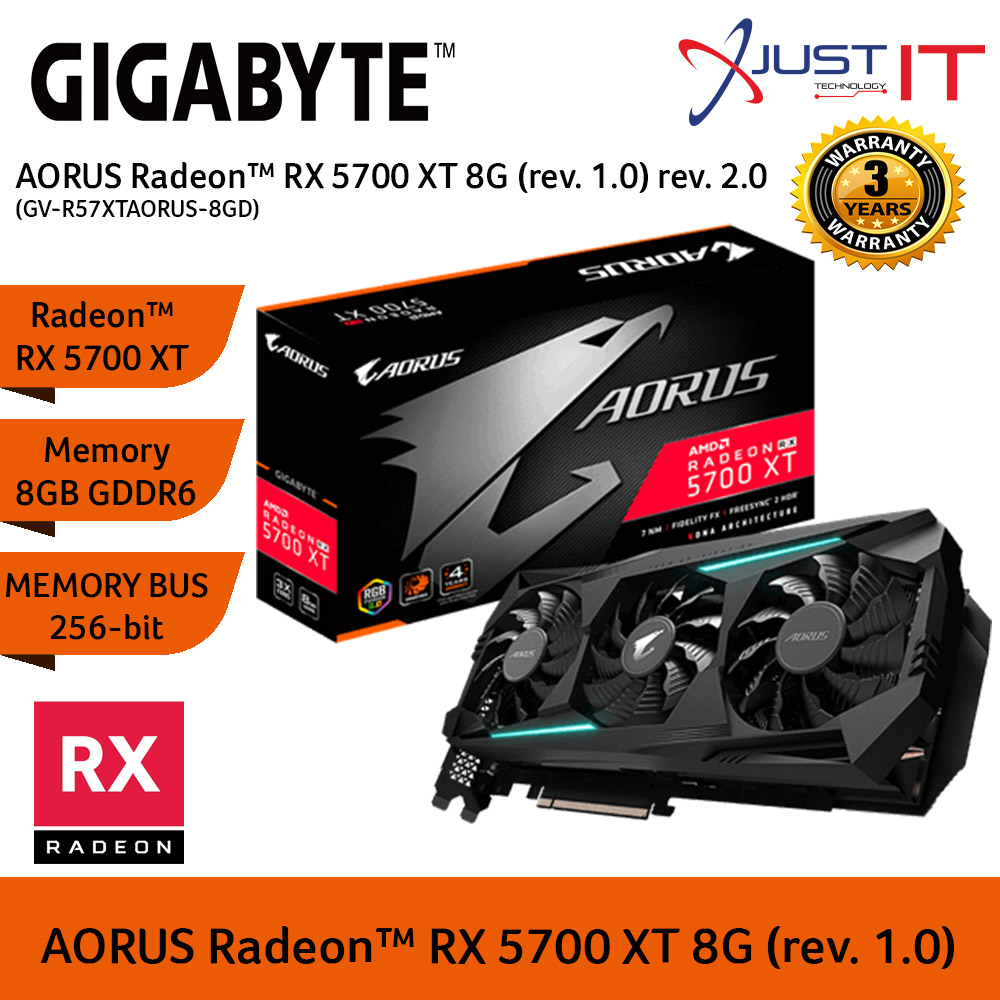 Gigabyte Aorus Gv R57Xtaorus 8Gd Radeon 5700 Xt Ddr6 256Bit Vga