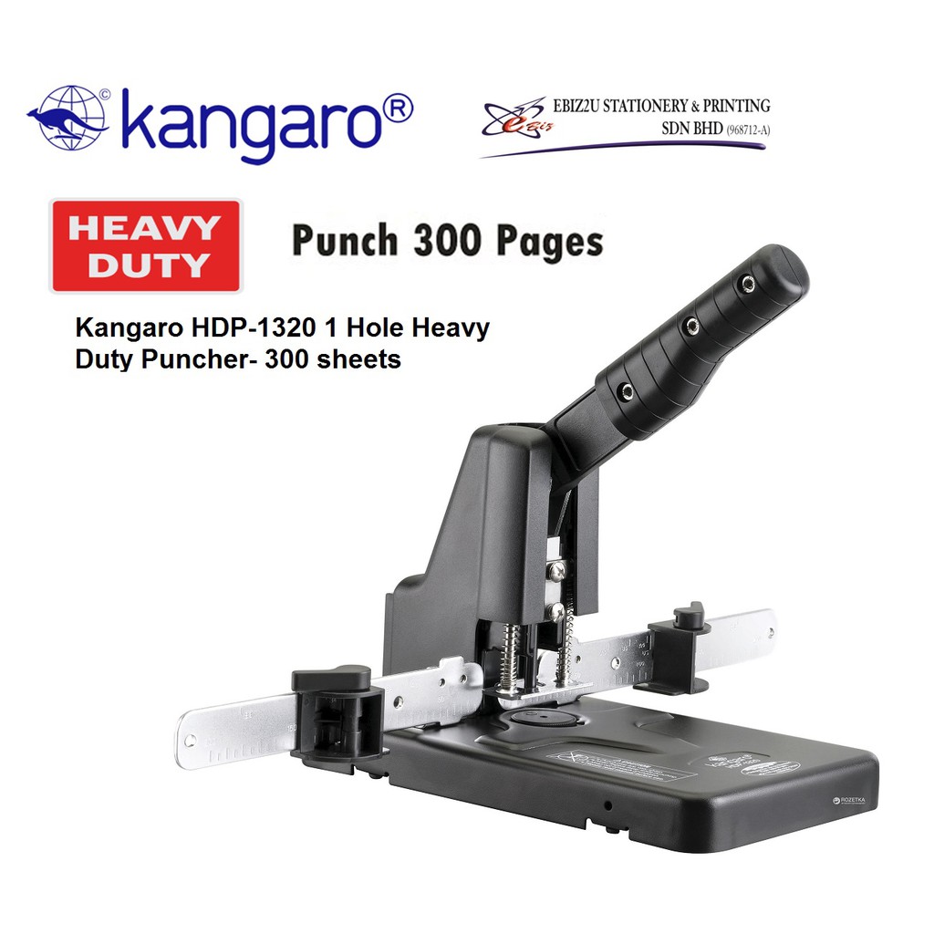 Kangaro HDP-1320 1 Hole Heavy Duty Puncher- 300 sheets ( Kangaro 1320,  penumbuk 1 lubang, puncher paper, 1 Hole Puncher)