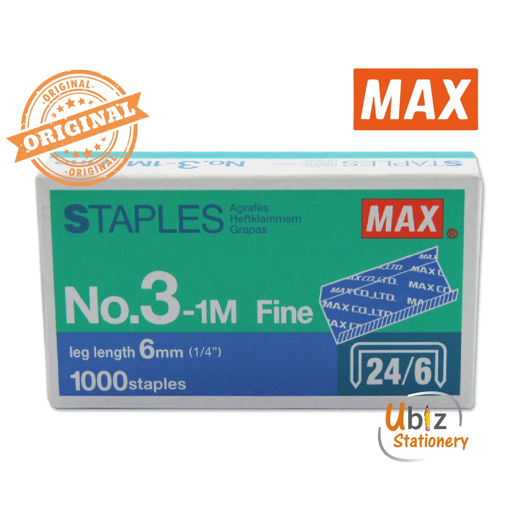 Max Staples Bullet No.3-1M Fine 24/6 | Shopee Malaysia