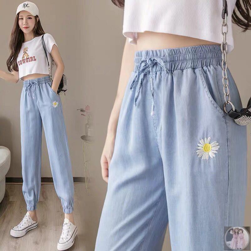 Stock in KL-085) LONG PANT Plus Size Women's Casual Mid Waist Long Elastic  Trousers office Pants