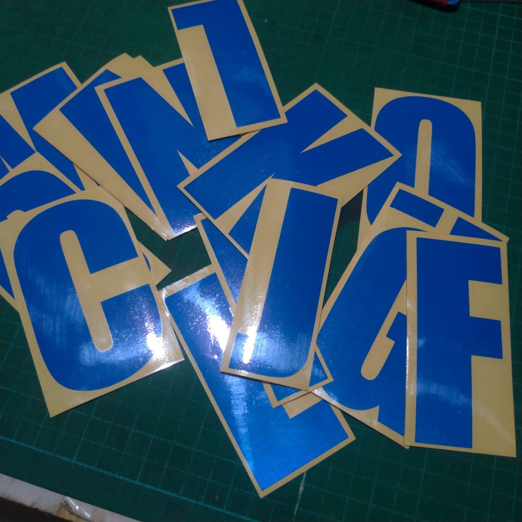FREE WRITING / NUMBER STICKERS SIZE 24 CM HEIGHT REVLEKTIVE MATERIAL ...