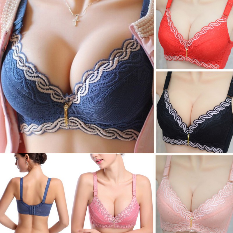 Women Plus Size Underwear Push Up Bra Minimizer Deep Thick Padded Brassiere Lace Bras Shopee