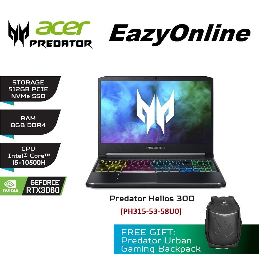 Acer predator helios on sale 300 8gb ram