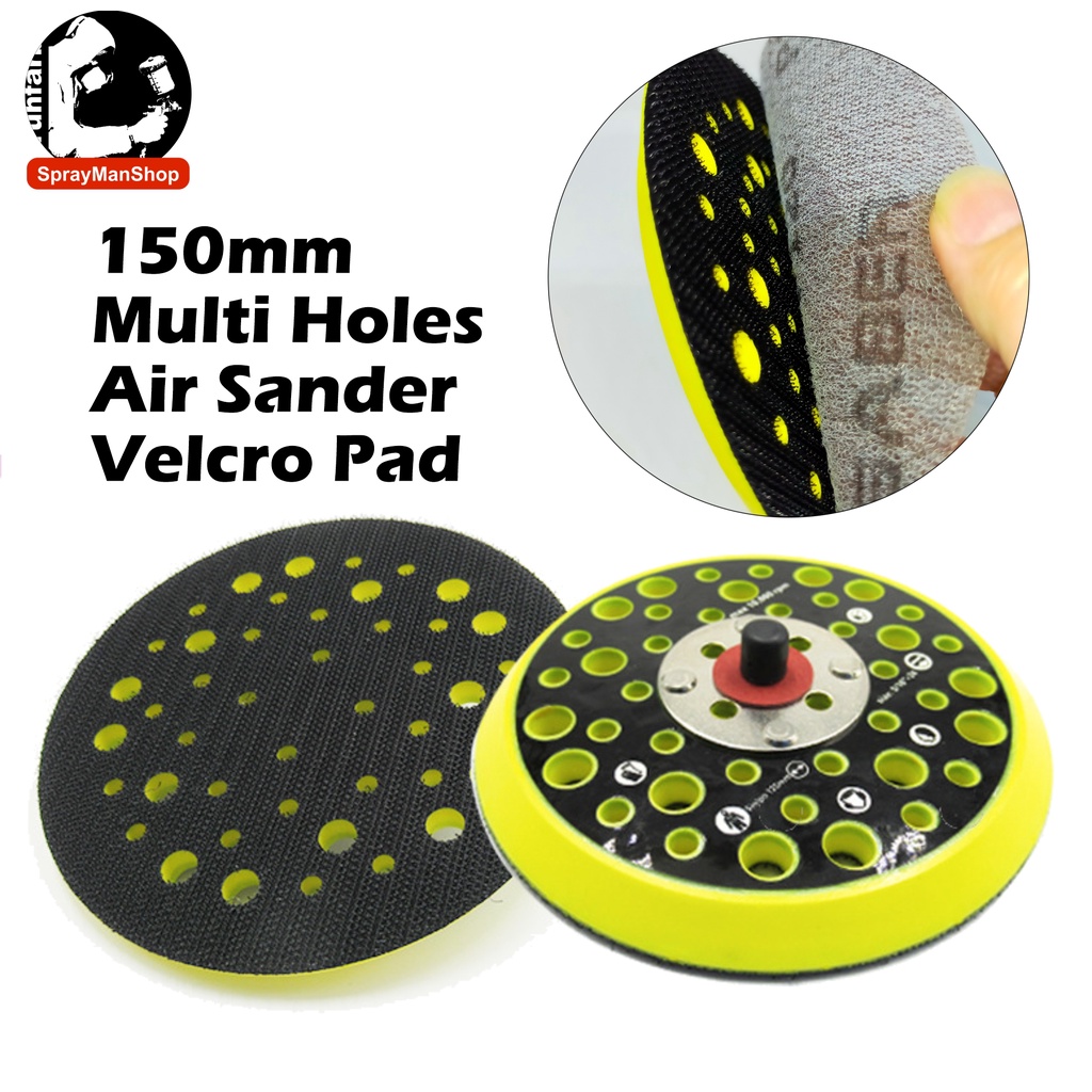 Air Sander Pad 150mm Multi Holes Velcro Backing Pad Shopee Malaysia