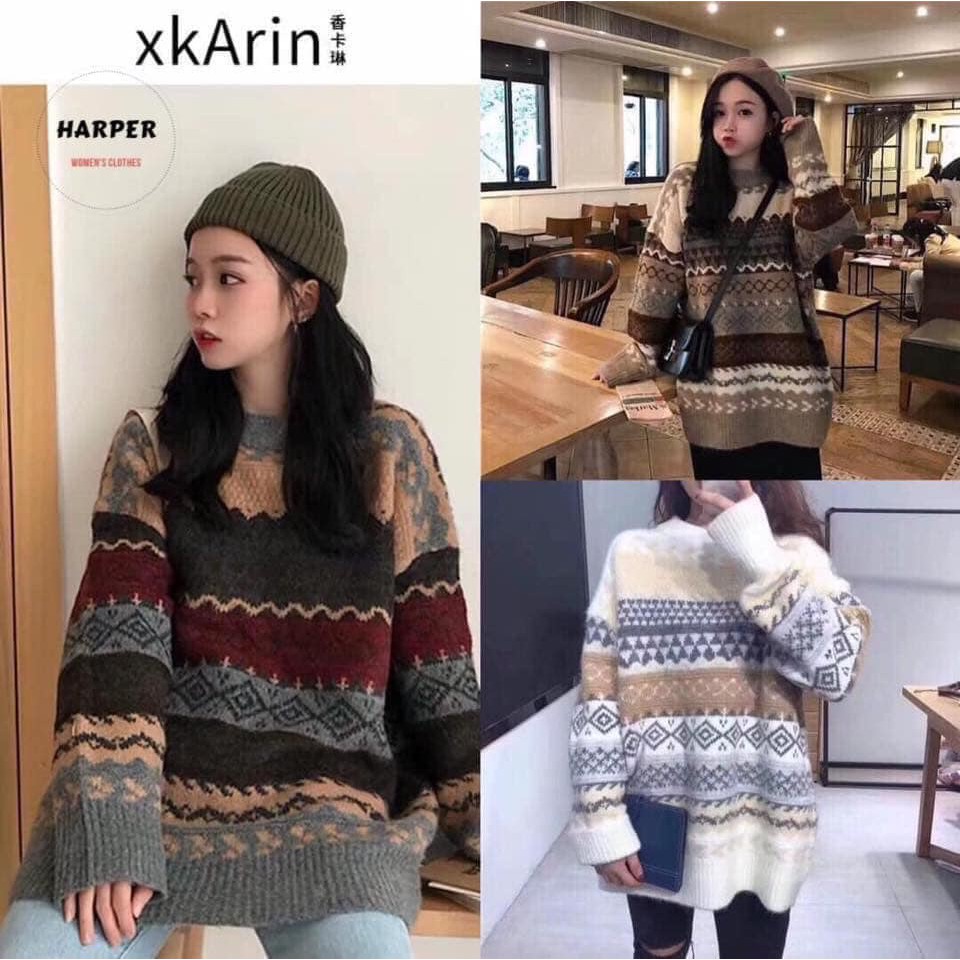 Loose format 4-color triangle pattern sweater - Guangzhou product (with ...