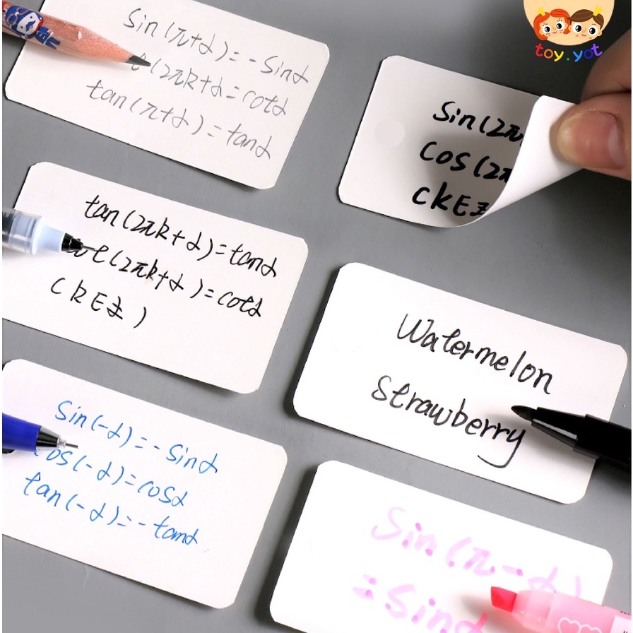 350gsm DIY Blank White Flash Vocabulary Card Draw Handwritting Message ...