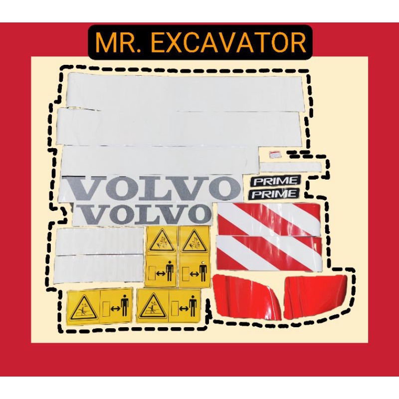 Volvo EC EC210 EC210B EC210Blc Excavator Sticker Mesin Stiker 挖掘机神手贴纸 ...