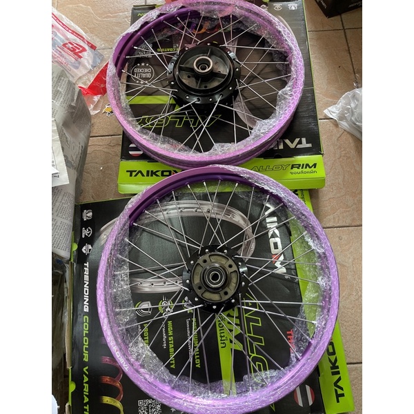 RXZ boss mili catalyzer rim set 1.60x18 Rim alloy taikom hub hitam Siap ...