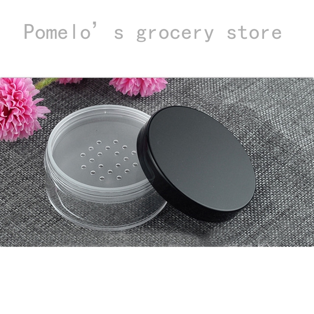 50g Plastic Empty Loose Powder Pot With Sieve Cosmetic Makeup Jar Container
