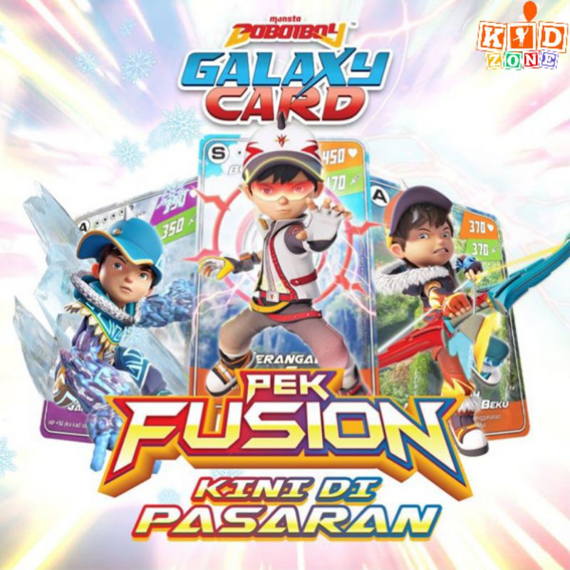 KIDZONE BoBoiBoy Galaxy Card : Pek Fusion (1 pack: 6 cards) [ORIGINAL ...