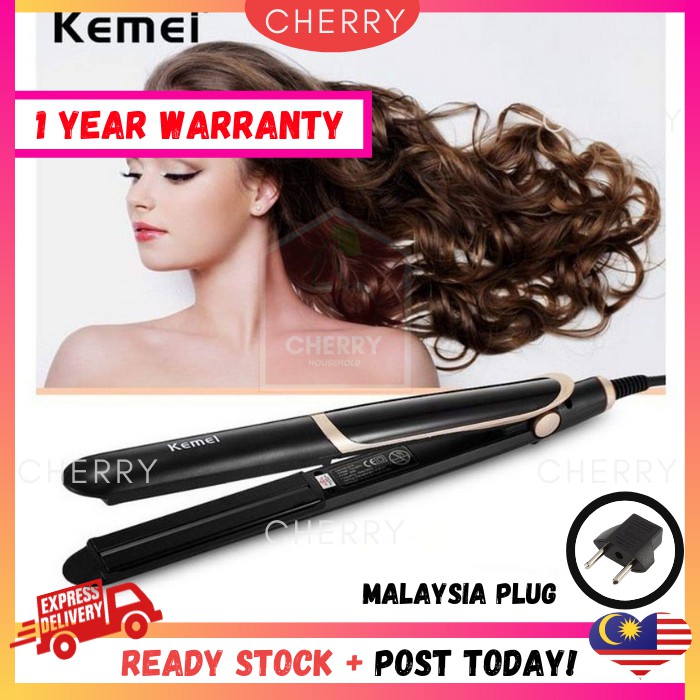🍒CHERRY🍒KEMEI KM2219 Infrared Ceramic Thermostatic Coating 2 IN 1 Hair
