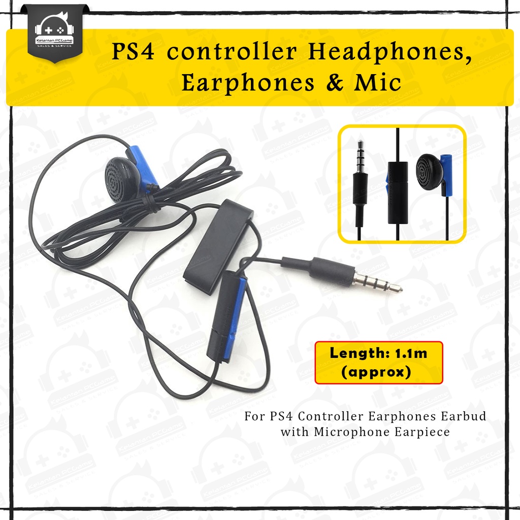 Headset earbud microphone earpiece deals for ps4 controller headphones