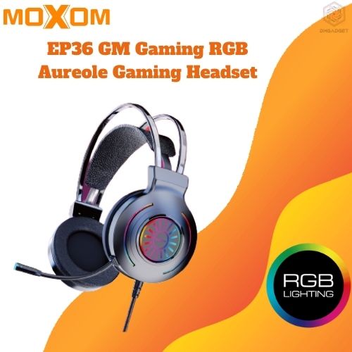 MOXOM MXEP36GM NOISE CANCELLING Headphone Gaming Headset Gaming Over Ear Headphone With Mic RGB