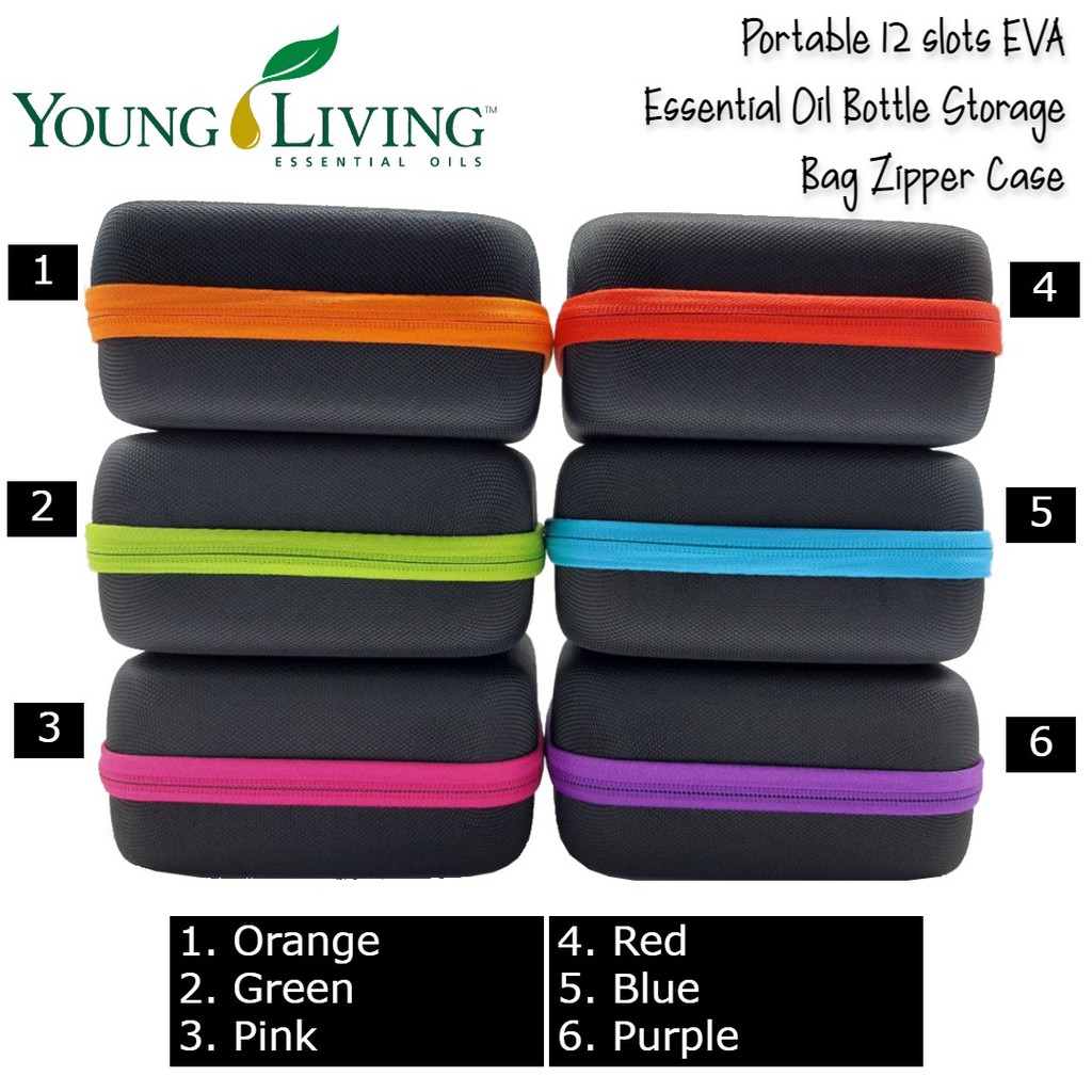 Portable EVA 12 Slots 15ml Essential Oil Aromatherapy Storage Bag Carry