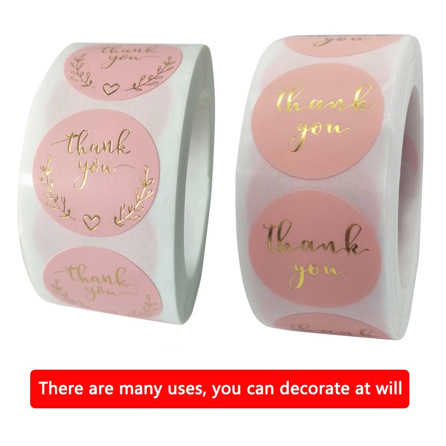 500Pcs/roll Thank You Sticker Seal Label Terima Kasih Sticker Wedding ...