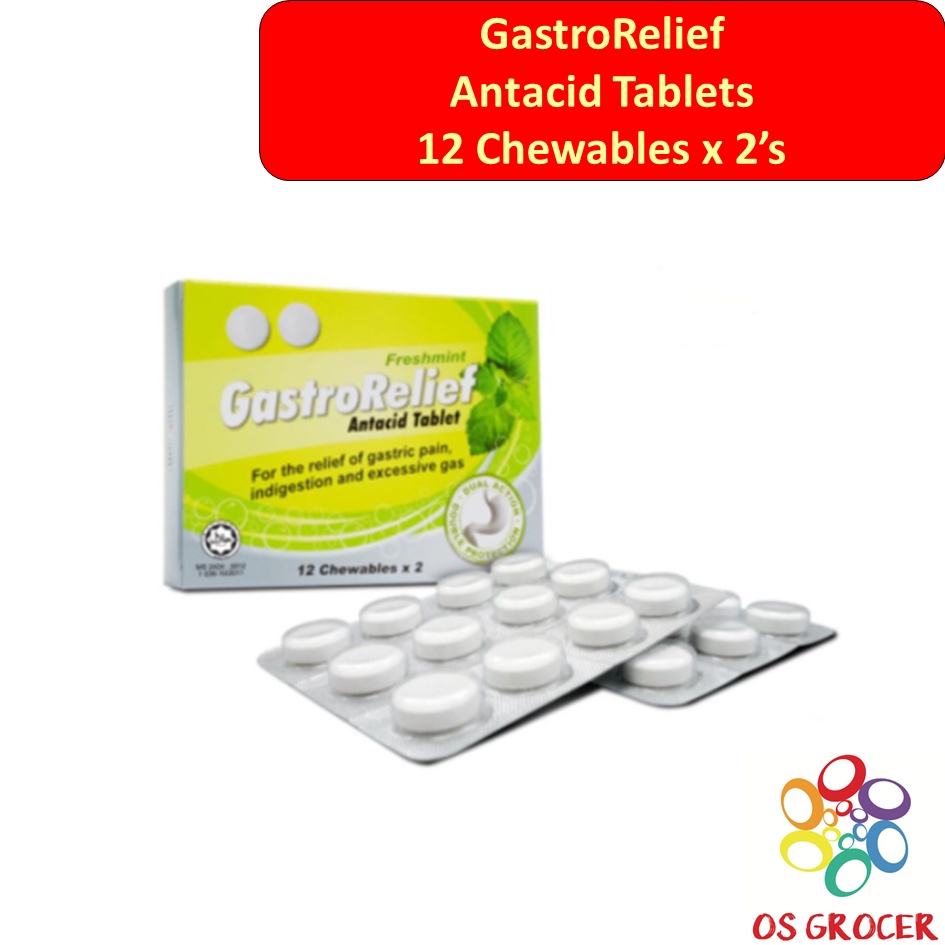 Gastro Relief Antacid Tablet 12 Chewables x 2 Shopee Malaysia
